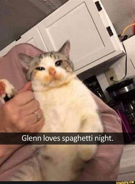 two sides. . Glenn loves spaghetti night